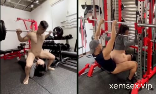 cặp đôi dâm dục vừa tập gym vừa làm tình