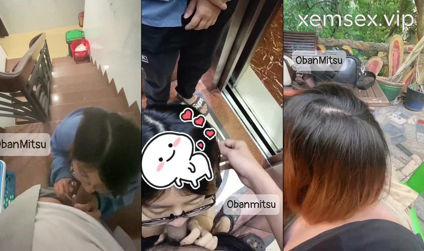 Em sinh viên kính cận nghiện public từ thang bộ đến nhà nghỉ, thang máy, quán cafe