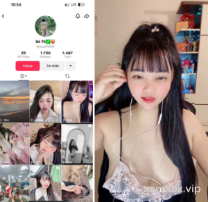 Tiktoker Bé Tô mặt xinh show núm hồng hào – ứng dụng live stream